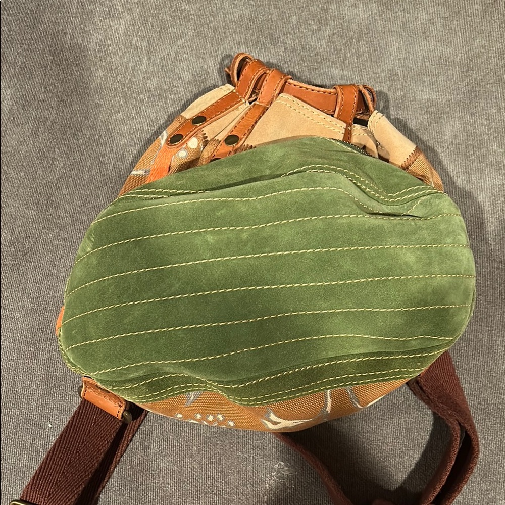 Lucky Brand Floral Canvas and Suede Backpack - Picture 2 of 8